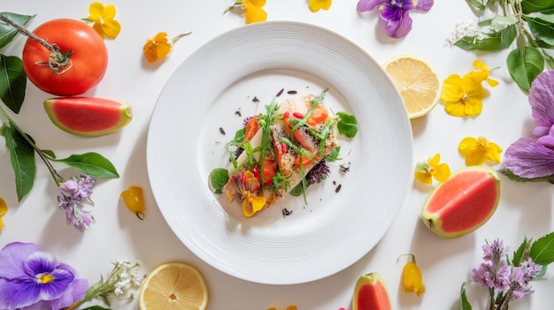 Talerz z apetycznym daniem